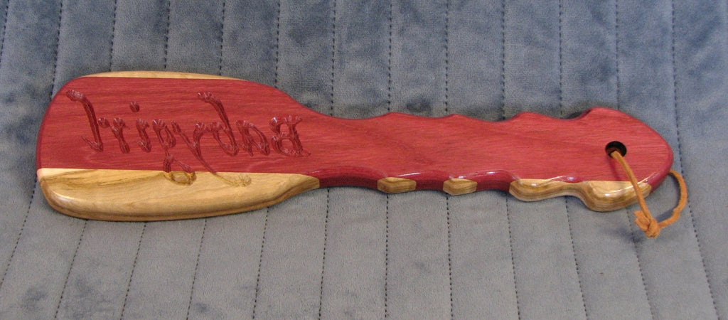 Bruiser Paddle - Purpleheart and Maple (Babygirl imprint)
