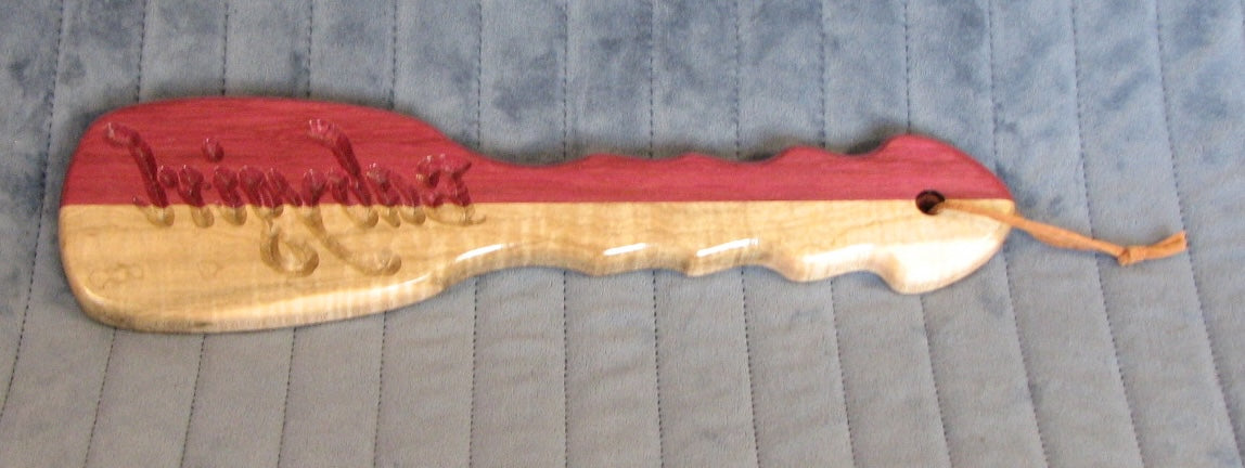 Bruiser Paddle - Purpleheart and Maple (Babygirl imprint)