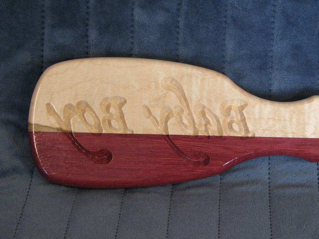 Bruiser Paddle - Purpleheart and Maple (Baby Boy imprint)