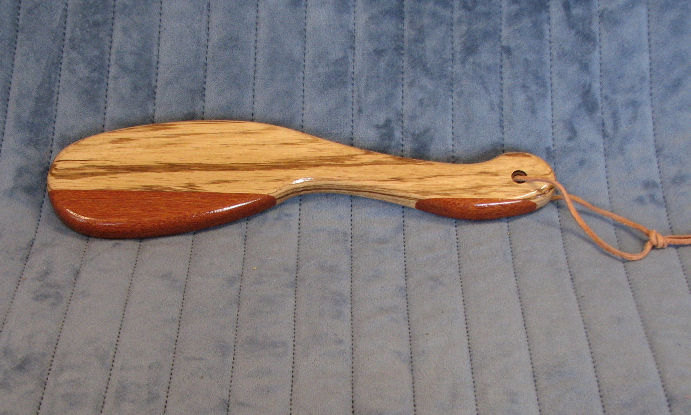 Hairbrush Paddle - Zebrawood and Lacewood